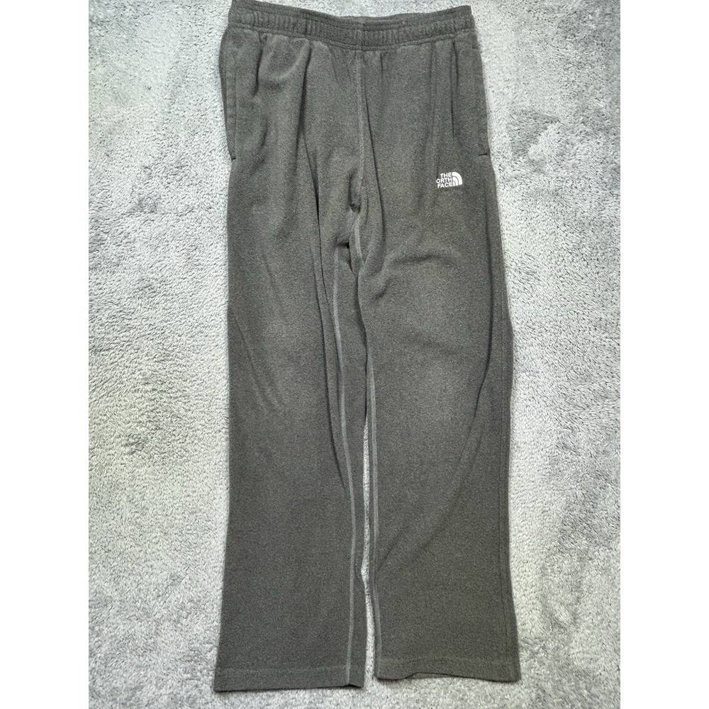 The North Face Fleece Pants Mens M Gray Polartec Outdoor Hiking Pockets 29.5" In